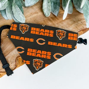 Chicago Bears Dog Bandana - Over the Collar NFL Pet Bandana for Bears Fans - Stylish Bears Accessory for Dogs - Chicago Bears Dog Clothes