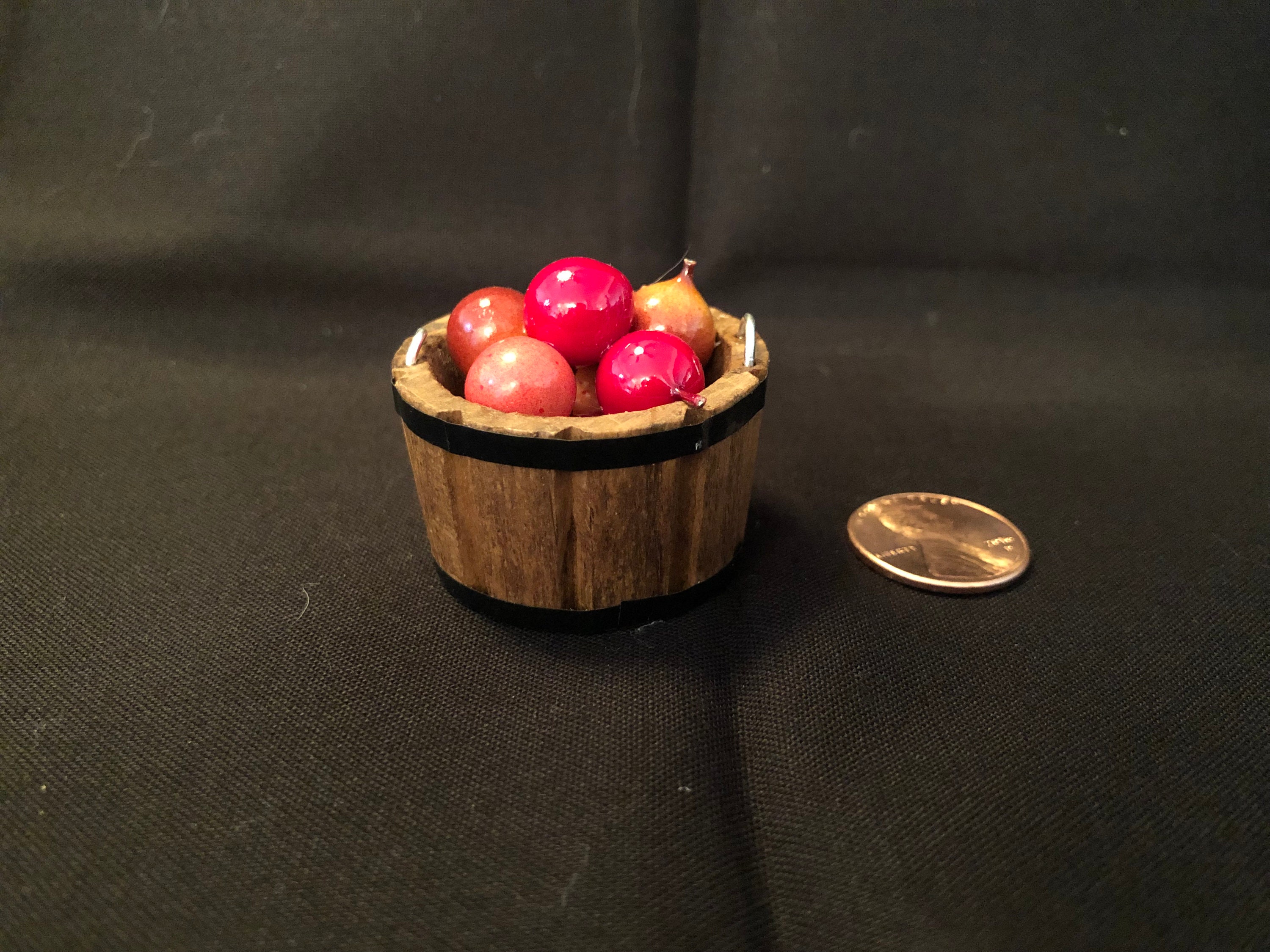Cesta de frutas en miniatura cesta de madera | Etsy