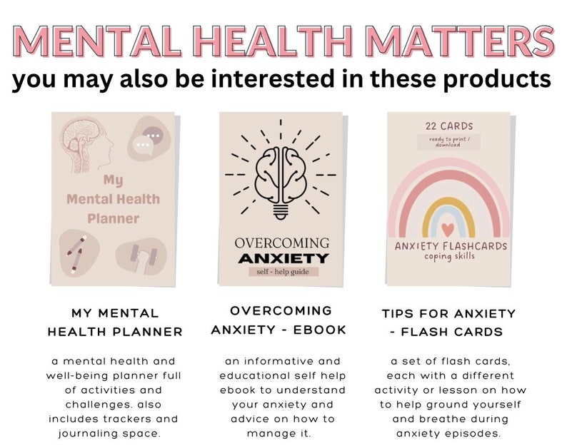 Tips for Anxiety - Flash Cards - Mental Health Coping Skills - Etsy