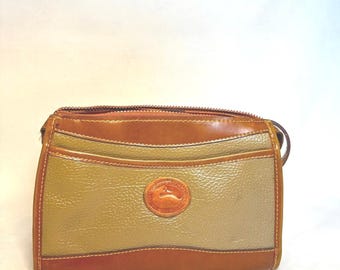 Dooney & Bourke Vintage All Weather Leather Crossbody Bag Taupe Tan Pebble Grain