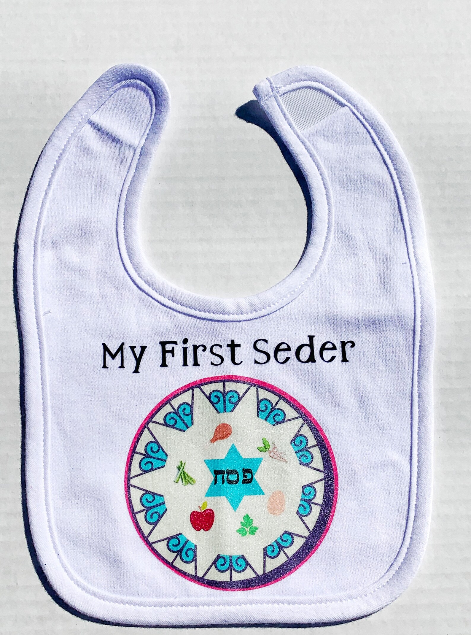 My First Seder Bib First Passover Jewish Baby Bib Pesach Etsy