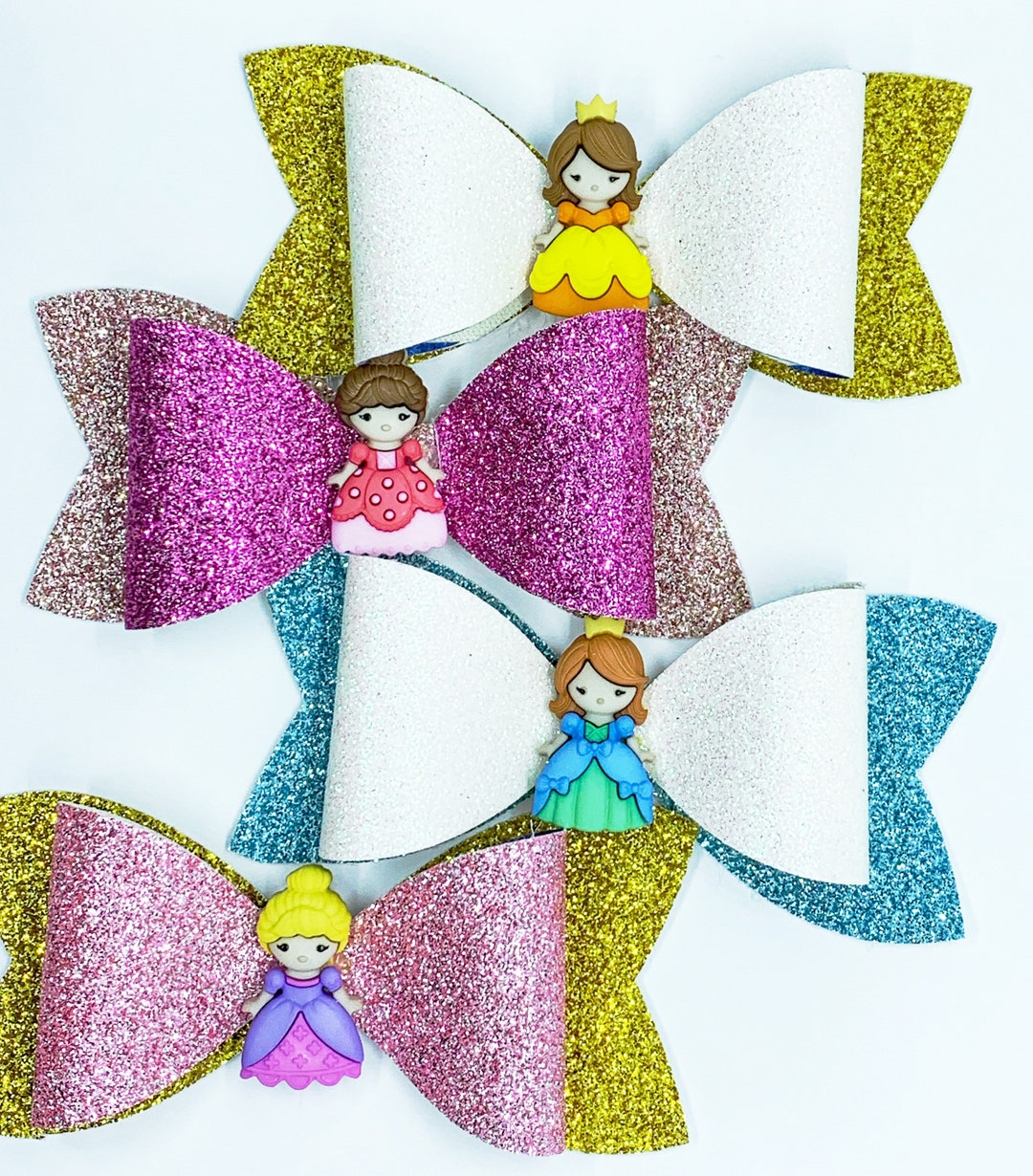 Sparkly Princess Hair Bow Clip, Dress up Bow - Etsy