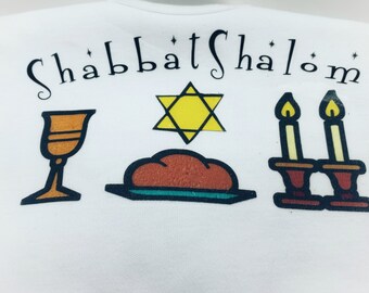 Shabbat Shalom bib, Shabbos bib, Jewish baby bib