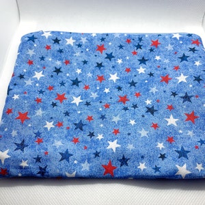 Bolsa con cierre patriótico, bolsa con estrellas rojas, blancas y azules, bolsa de maquillaje, bolsa para útiles escolares, bolsa con cierre del 4 de julio