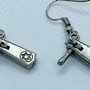 Purim earrings, Grogger earrings, Gragger earrings, Noisemaker earrings
