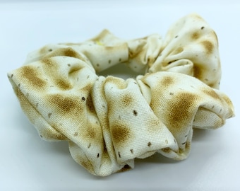 Matzah Fabric Scrunchie, Passover Hair Accessory