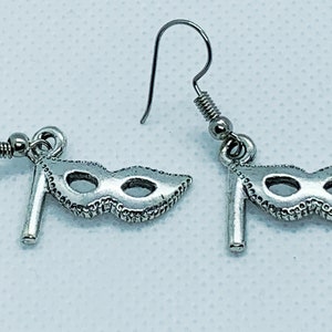 Purim earrings, Masquerade earrings, Purim mask earrings
