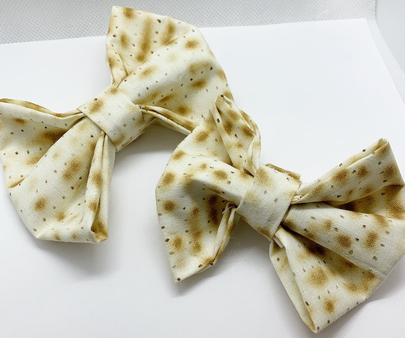Passover hair bow Matzah hair bow Jewish Hair bow