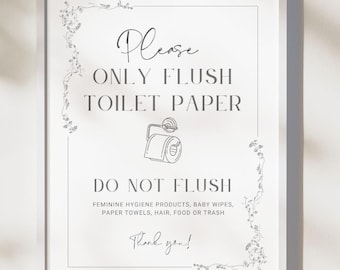 Airbnb Septic Sign, Toilet Rules Printable (Canva DIY Download)
