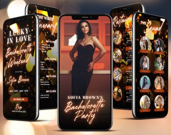 Las Vegas Bachelorette Party Itinerary, Animated Invite (Digital Download)