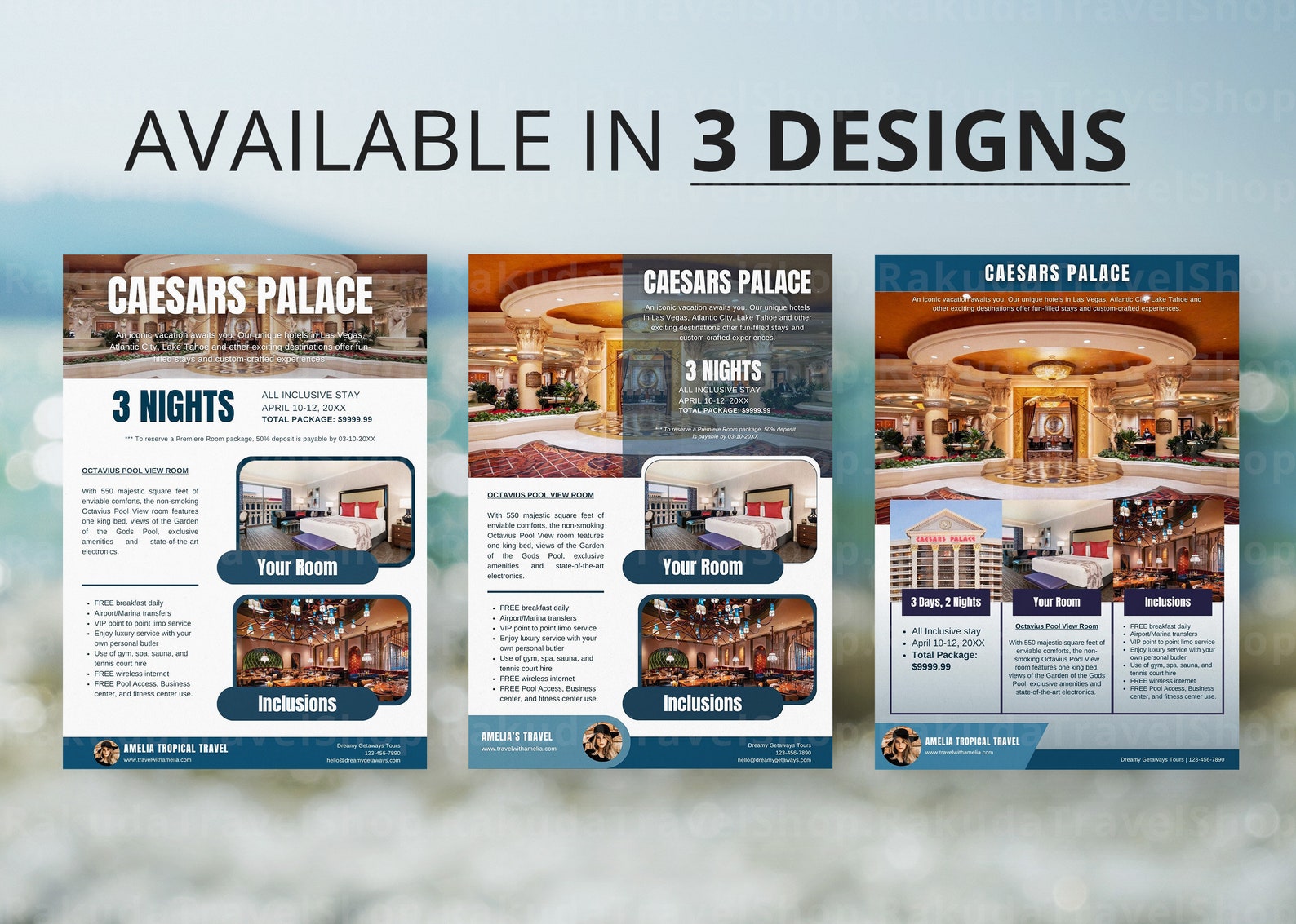 Travel Agent Proposal Template, Editable Vacation Itinerary (canva