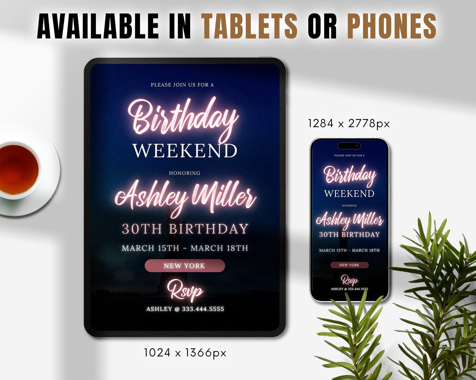 Birthday Itinerary Template New York, NYC Bday Party Invitation ...