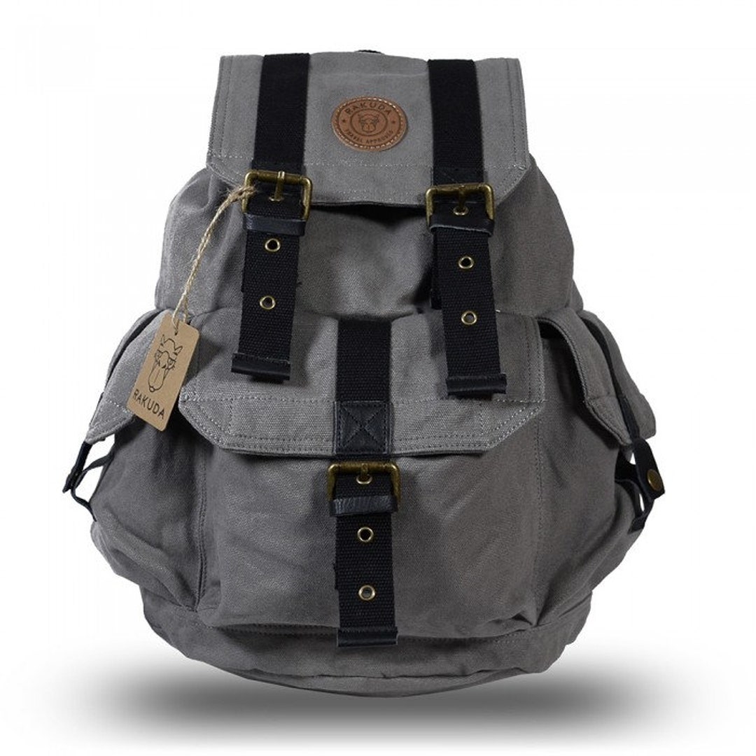 Rakuda Vintage Cargo Travel Backpack - Gray - Etsy display picture 1