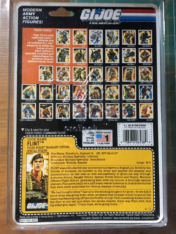 G.I. JOE - Flint (tiger Force) 1988 Vintage Collectors G.I. JOE - Flint (tiger Force) 1988 Vintage Collectors