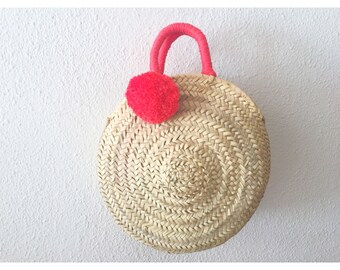 Red Wrapped Handle Woven Bag