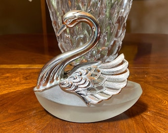 Vintage Swan Salt Server Silver Plated