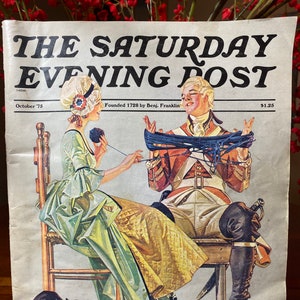 The Saturday Evening Post Magazine Vintage October 1975. The Bicentennial Salute.