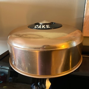 Vintage Kromex Kuchen Abdeckung Kupfer Aluminium 1940er Jahre