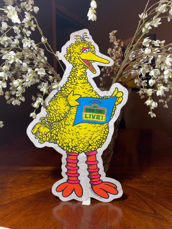 Vintage Big Bird Sesame Street Live Felt Pennant 1980 - Etsy