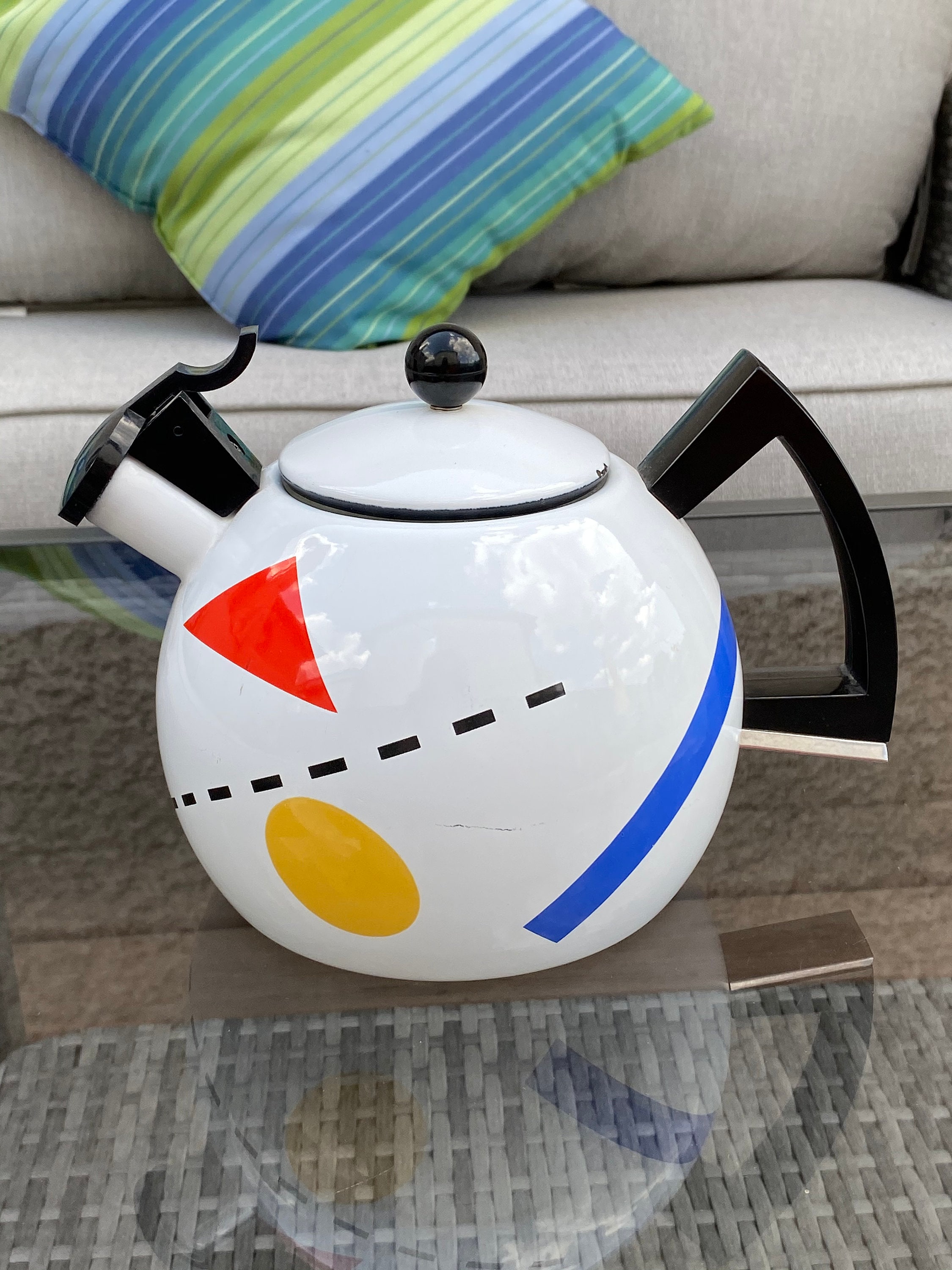 Vintage Rare Sam Lebowitz Kettle 1985 Enamelware Retro Sam Etsy
