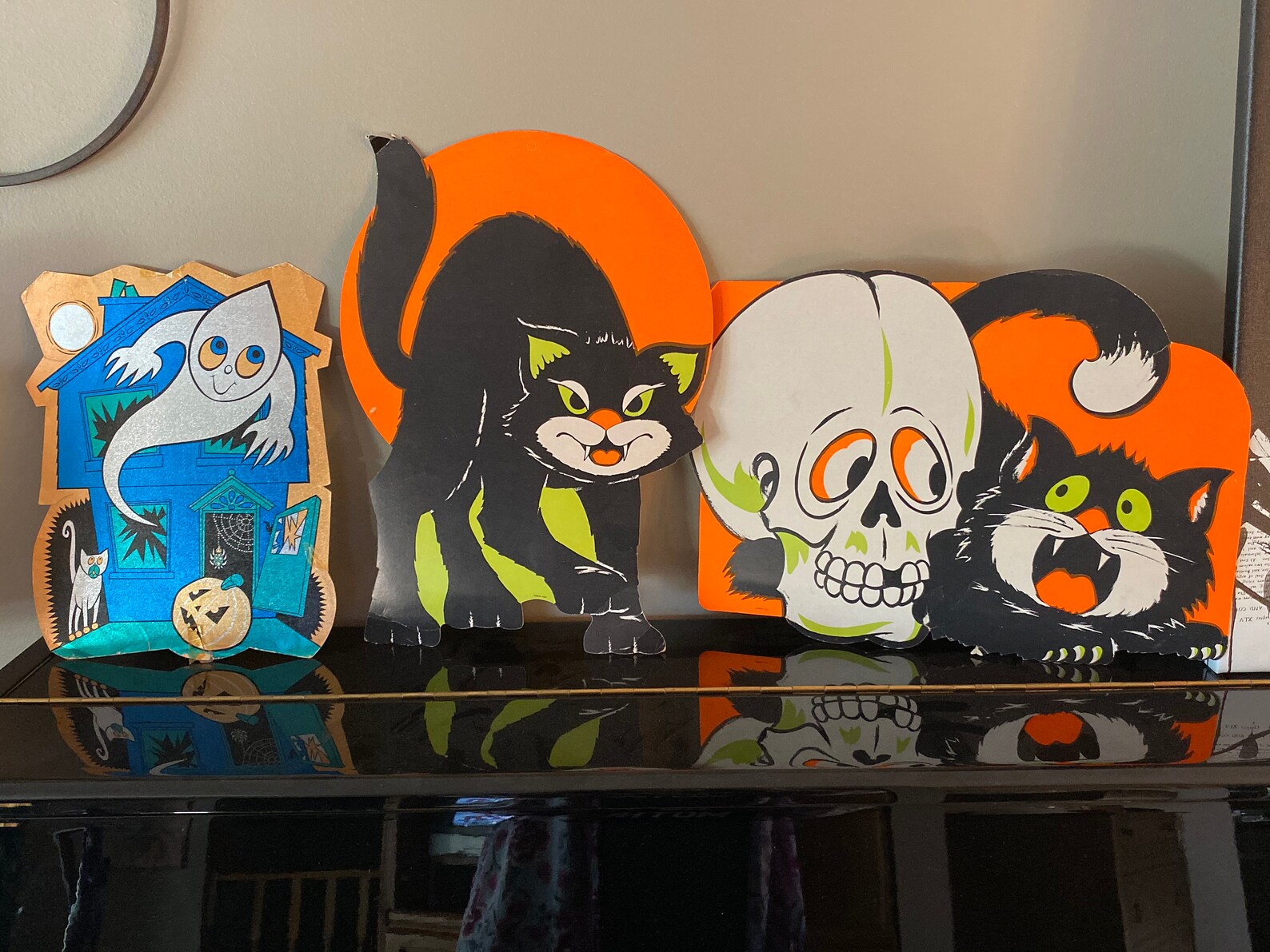 1970s Halloween Decorations
 Vintage Halloween Die Cut Wall Decorations 1970s