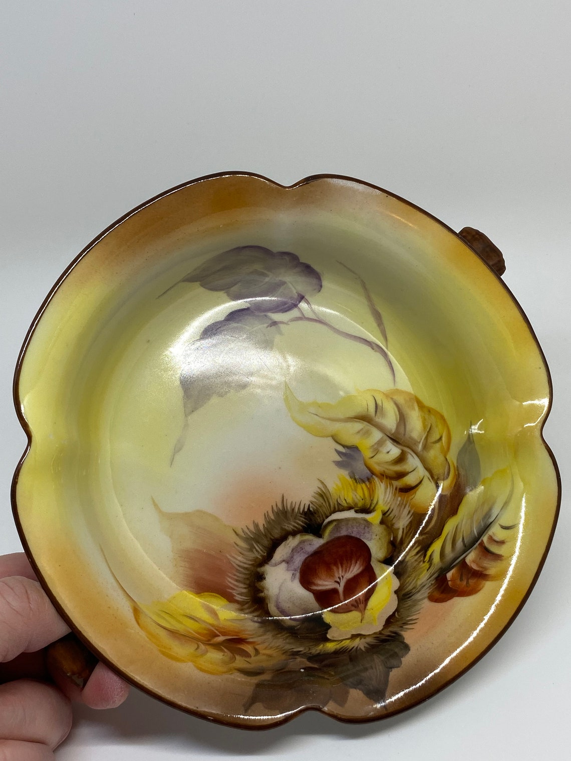 Vintage Nippon Noritake Hand Painted Bowl With Handles and Etsy