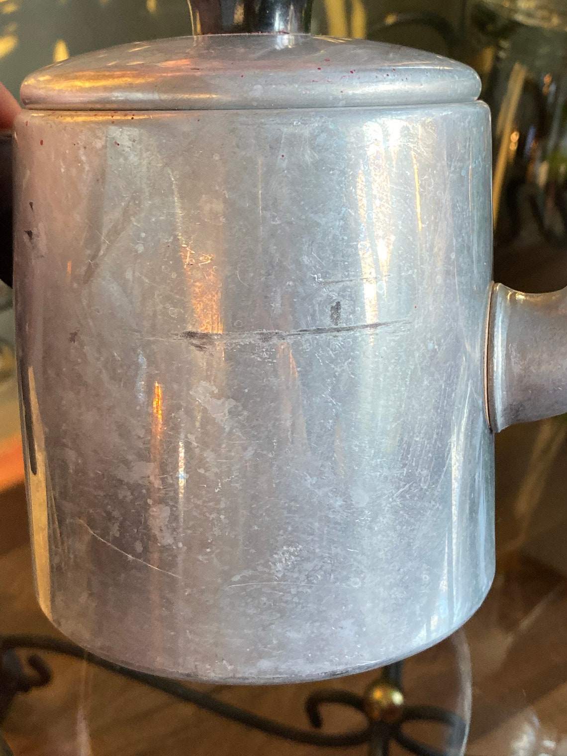 Vintage Aluminum Kettle 1960s Vintage Rustic Decor Teapot Etsy