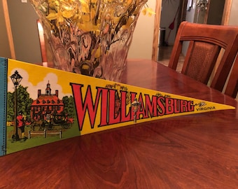 Vintage Williamsburg Virginia Pennant