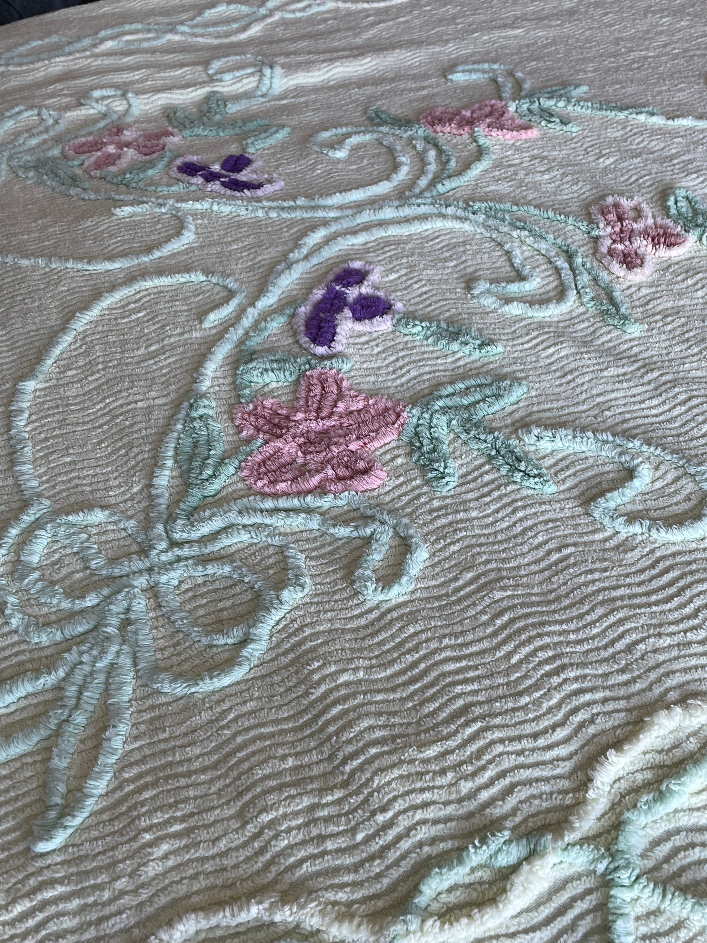 Vintage Chenille Bedspread 1950s Ideal Spread Montreal Etsy Australia