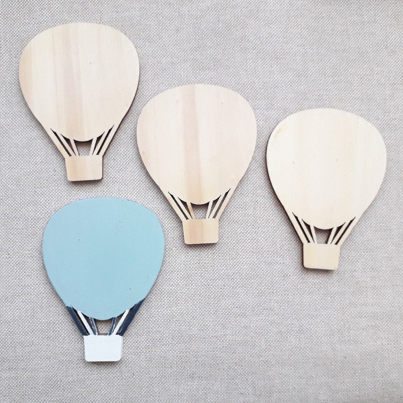 Ready to Paint/&Personalise DIY Craft Embellishments Wooden Hot Air Balloon Shape Hot Air Balloon Laser Cut Unfinished Plywood Cutout