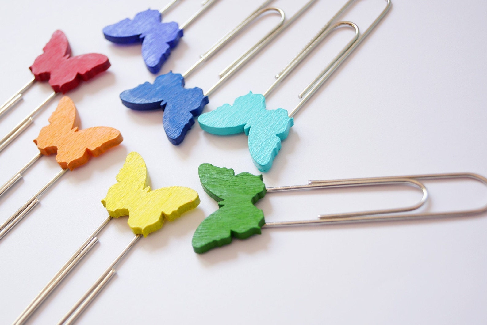 Set of 7 Butterfly Paper Clips Gift for Her Butterfly Etsy