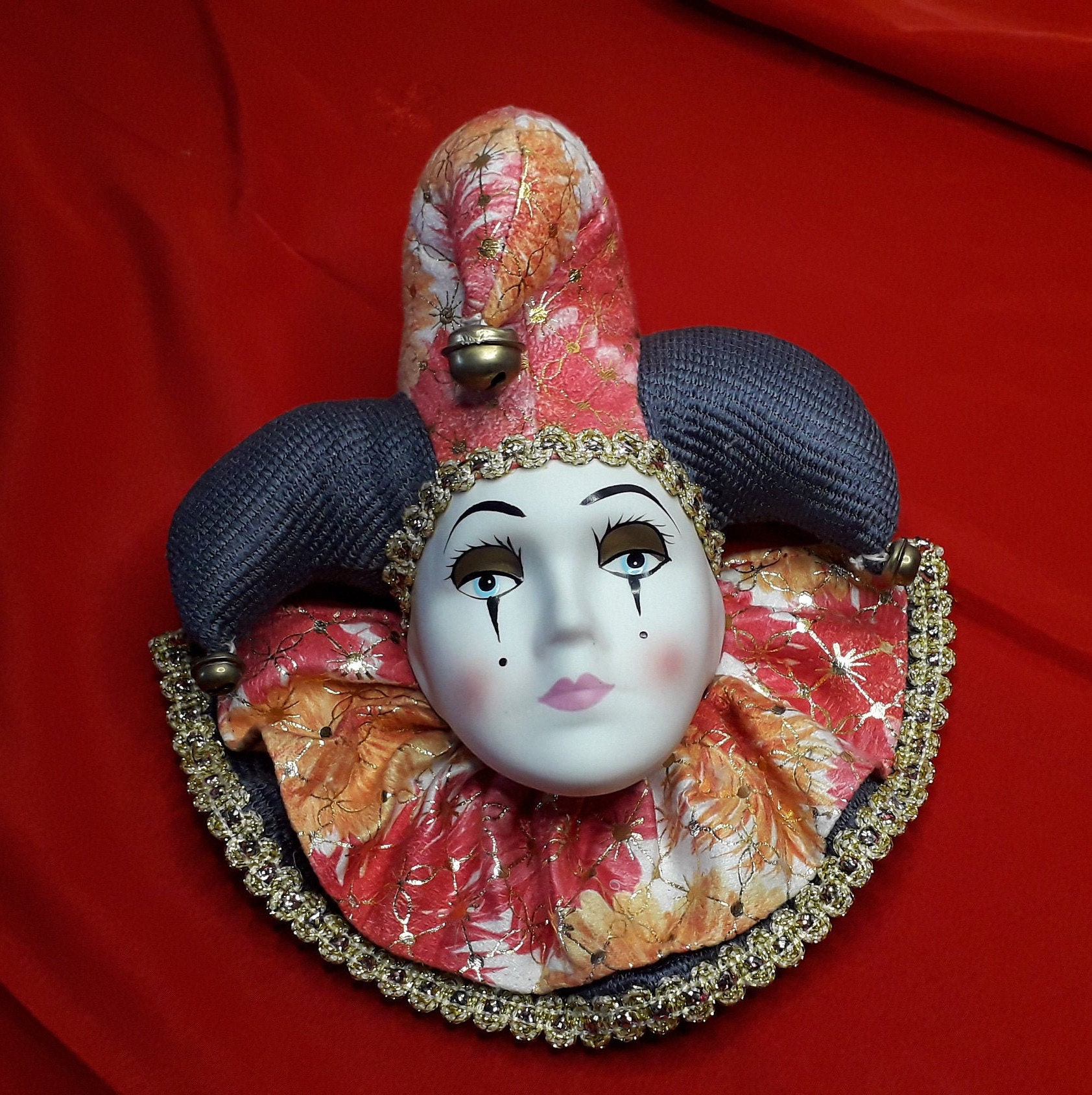 Adorned Handmade Vintage Harlequin Wall Mask Venetian Hand | Etsy UK