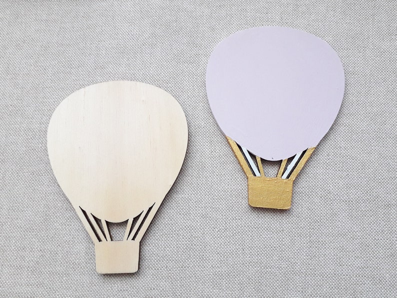 Ready to Paint/&Personalise DIY Craft Embellishments Wooden Hot Air Balloon Shape Hot Air Balloon Laser Cut Unfinished Plywood Cutout