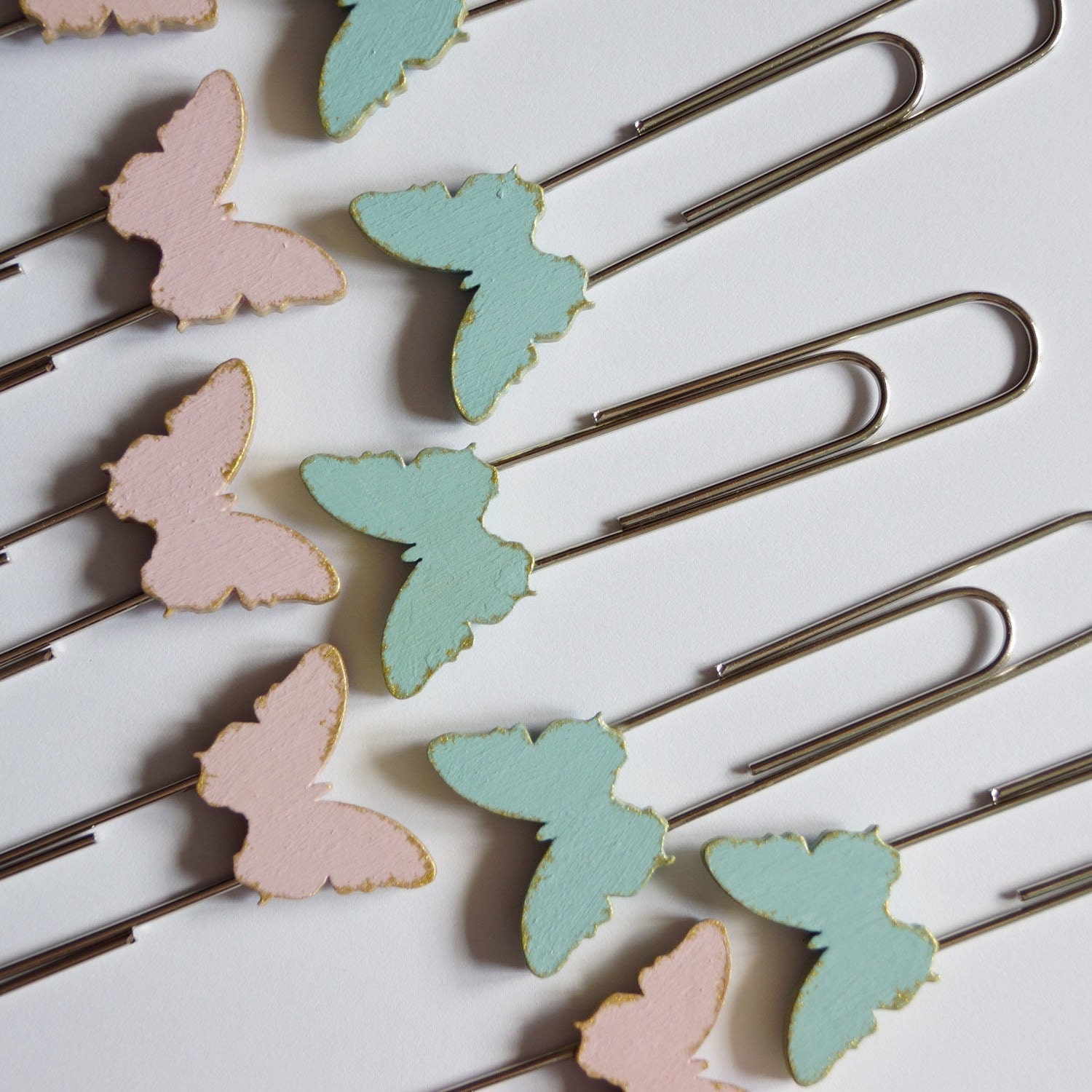 Set of 10 Butterfly Handcrafted Paperclips Butterfly Etsy