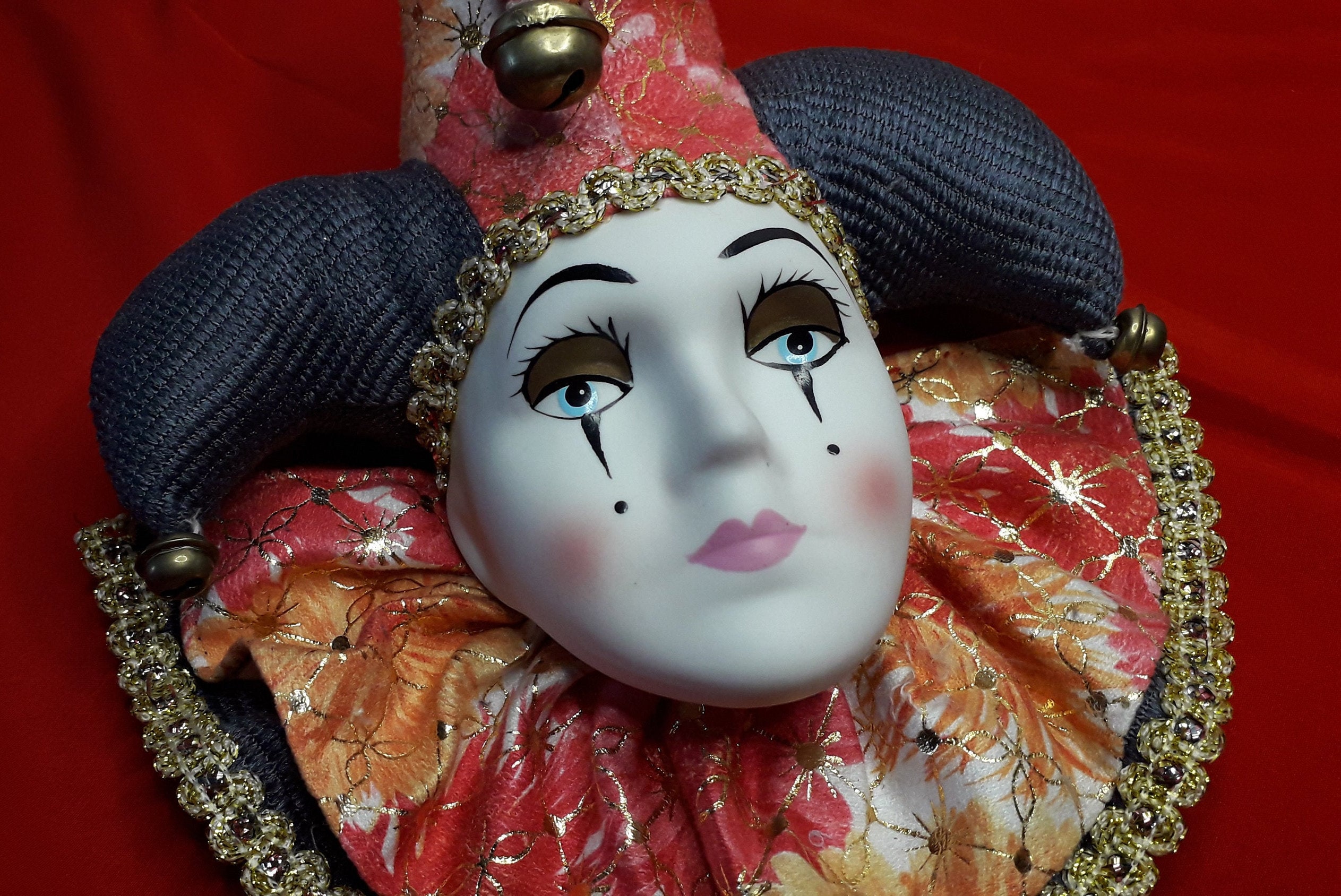Adorned Handmade Vintage Harlequin Wall Mask Venetian Hand | Etsy UK