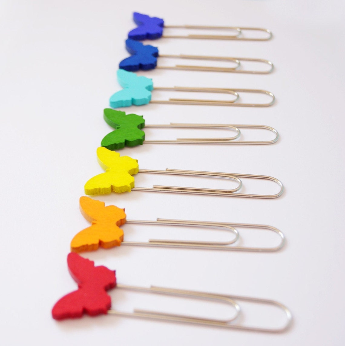 Set of 7 Butterfly Paper Clips Gift for Her Butterfly Etsy