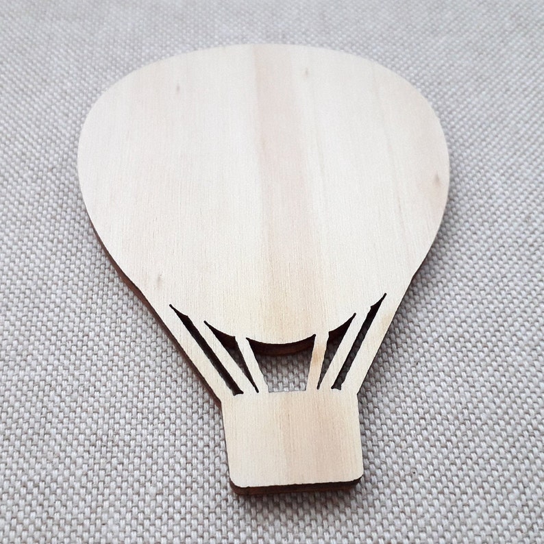 Ready to Paint/&Personalise DIY Craft Embellishments Wooden Hot Air Balloon Shape Hot Air Balloon Laser Cut Unfinished Plywood Cutout