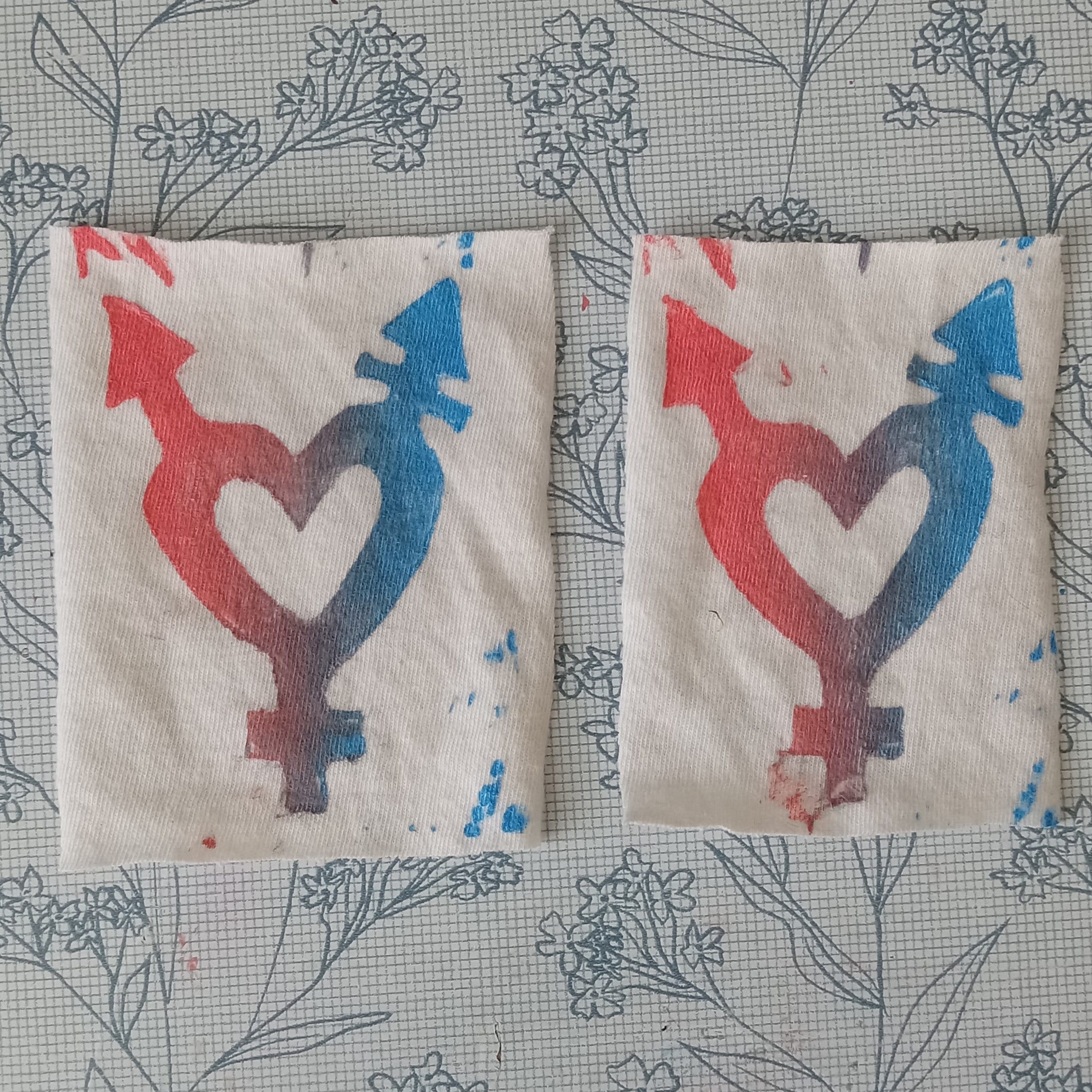 Trans Symbol Patch Trans Heart Symbol Patch | Transgender Pride | T4T | Transsexual Pride ...