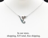 Geometric pendant necklace titanium steel pendant titanium steel necklace ladies necklace 925 silver chain inlaid zircon birthday