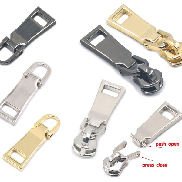 Metal #5 Zipper Slider Fixer Repair Puller Tab Instant Kit Replace Stop Bottom