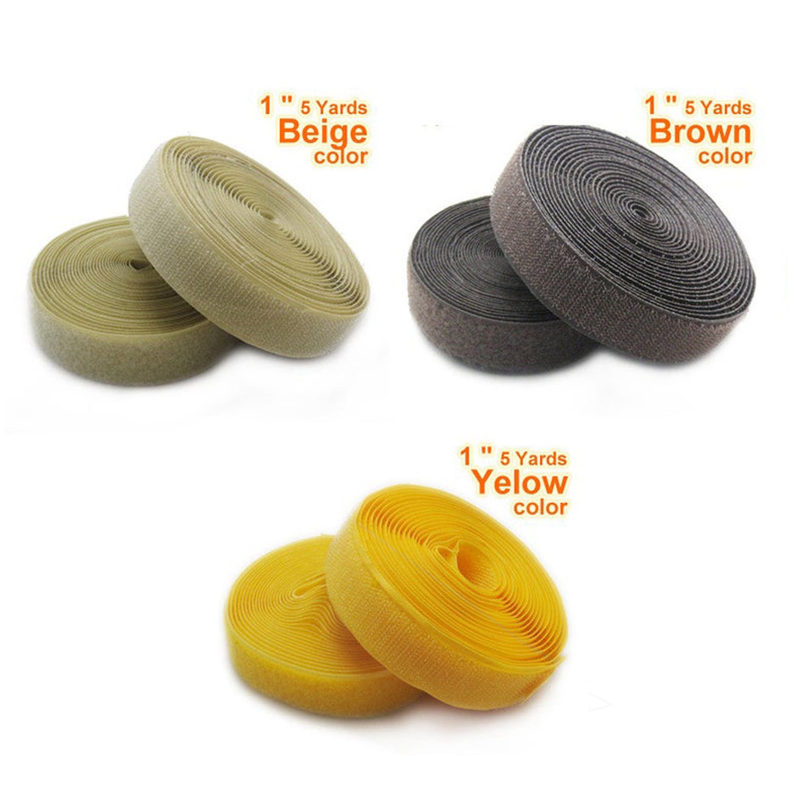 1 inch 5 yards SewOn Hook and Loop Tape 1 Mix Color Etsy