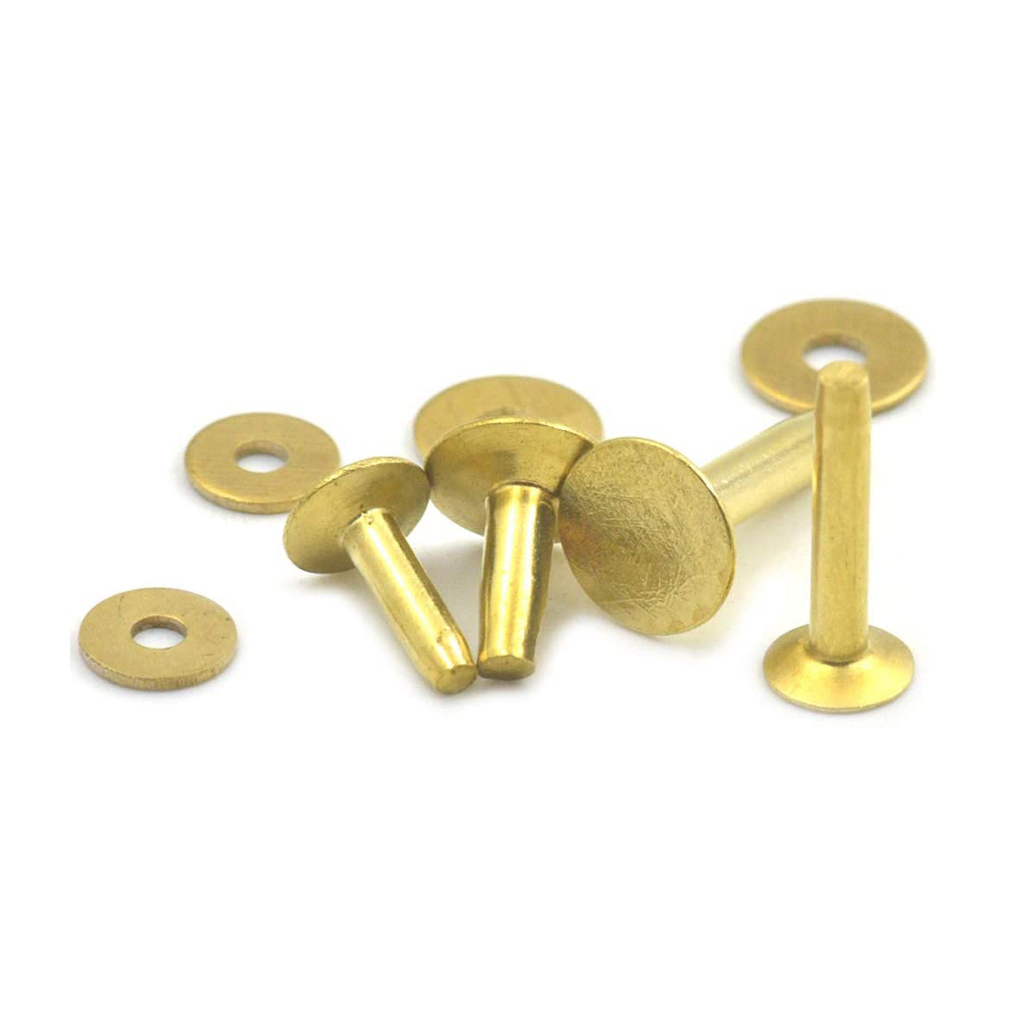 Brass Rivets & Burrs Permanent Leather Craft Fasteners Gauge Etsy Singapore