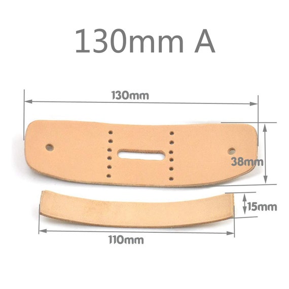 Vegetable Tanned Leather Natural 38mm Belts Strips Connection Buckles Blank DIY 