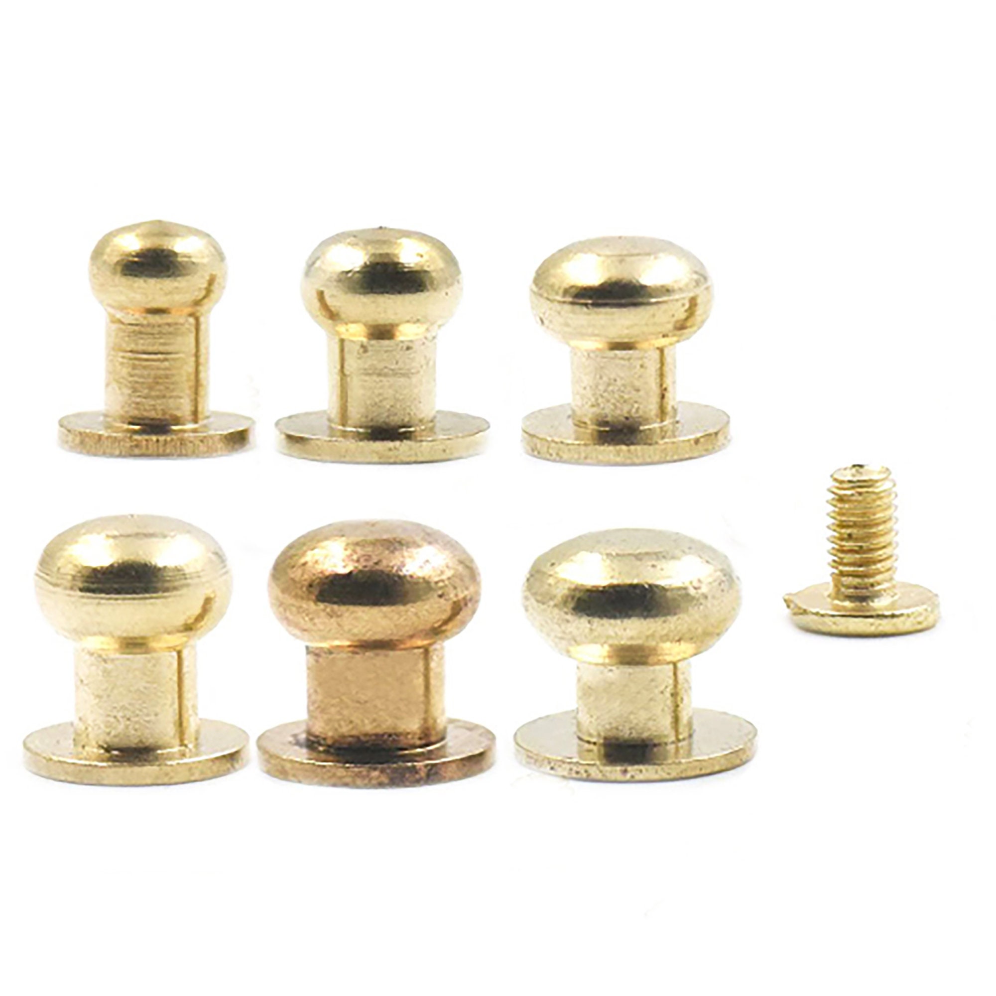 5 6 7 8 9 10mm Brass Head Screw Button Studs For Leather Etsy