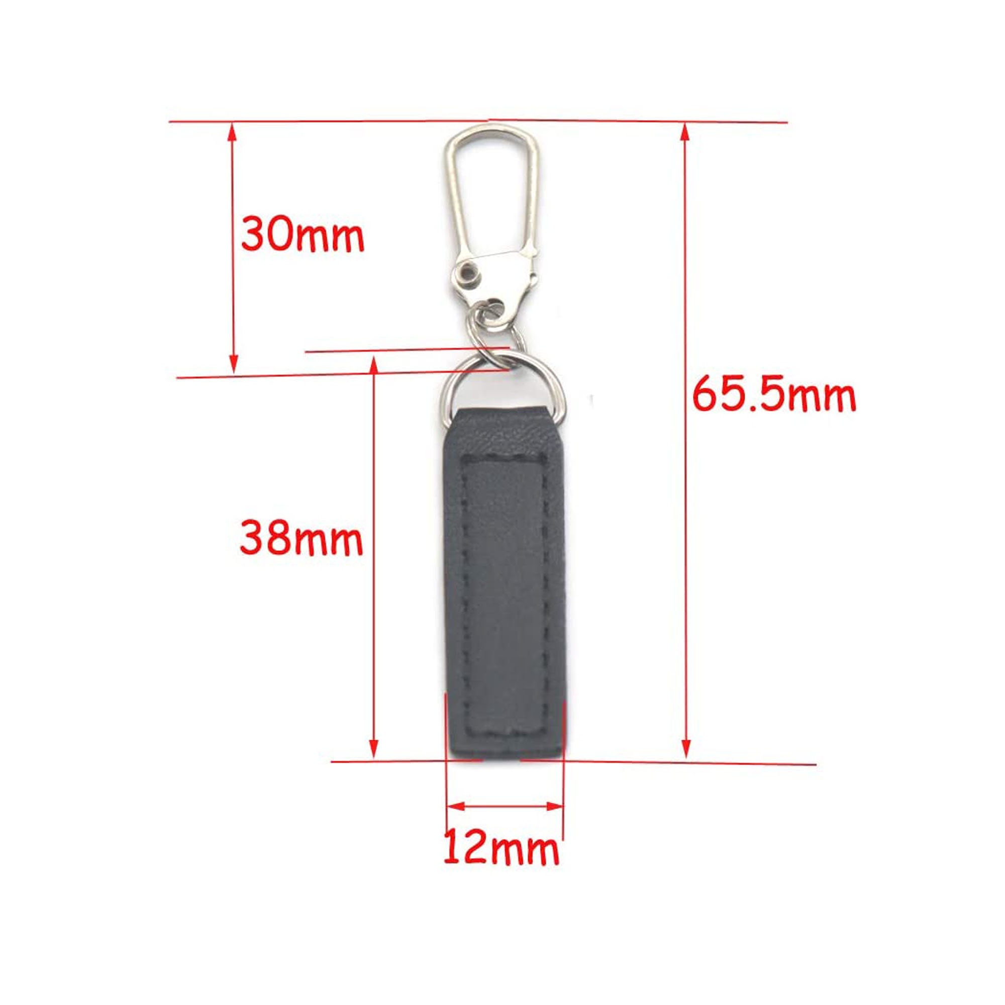 Metal 5 PU Leather Zipper Slider Fixer Puller Tab Instant Bag - Etsy