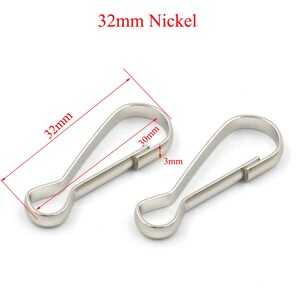 25 50 100 250 Pcs 12mm-38mm Metal Spring Hooks Clasp Purse Lanyard Zipper Pull Id Card Snap Clips DIY image 6