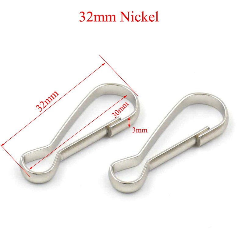 25 50 100 250 Pcs 12mm-38mm Metal Spring Hooks Clasp Purse Lanyard Zipper Pull Id Card Snap Clips DIY image 6