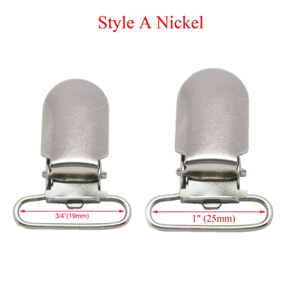 2 5 10 Pcs 1" 25mm Suspender Mitten Clip Round Webbing Hook Paci Pacifier Buckle 
