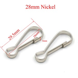 25 50 100 250 Pcs 12mm-38mm Metal Spring Hooks Clasp Purse Lanyard Zipper Pull Id Card Snap Clips DIY image 5