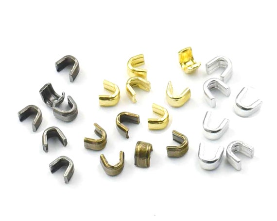 250 Pcs Bronze Zipper Stopers Top Stops #3 For Spiral Slider Bottom Rescue Aluminum